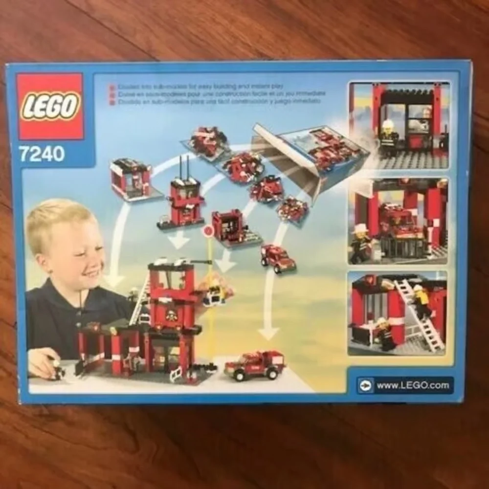 Lego 7240 Town City Fire Fire Station Set 260 Pieces NIB NEW SEALED Retired - Picture 6 of 6